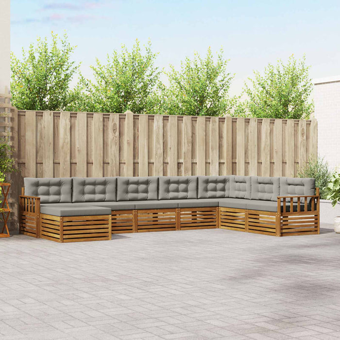 Seturi de canapele cu pernă 8 pcs Gri natural și deschis - WALTI WALTI