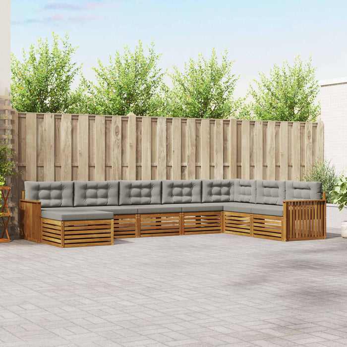 Seturi de canapele cu pernă 8 pcs Gri natural și deschis - WALTI WALTI