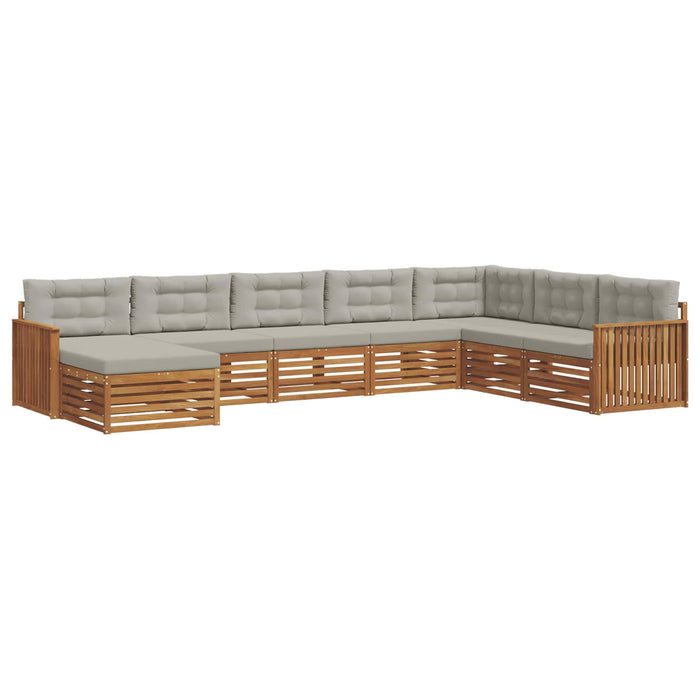 Seturi de canapele cu pernă 8 pcs Gri natural și deschis - WALTI WALTI