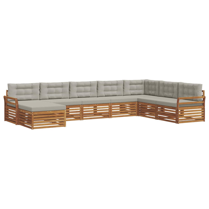 Seturi de canapele cu pernă 8 pcs Gri natural și deschis - WALTI WALTI