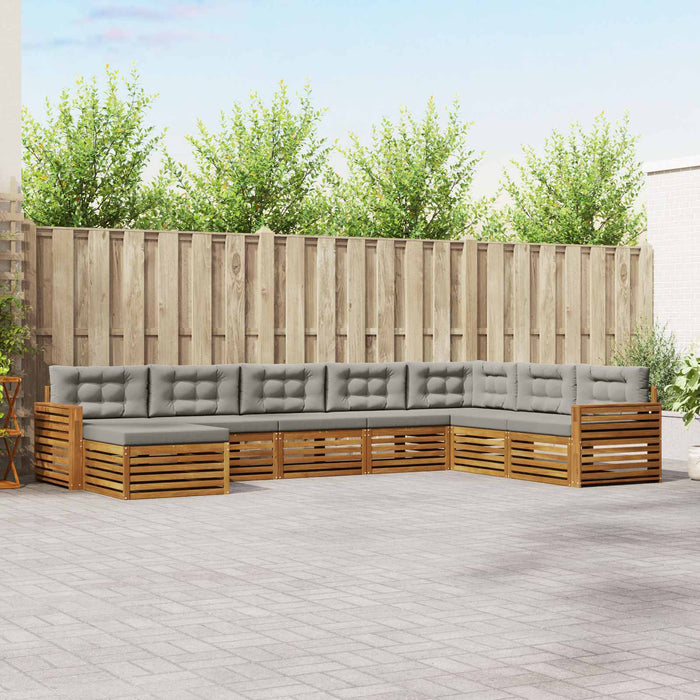 Seturi de canapele cu pernă 8 pcs Gri natural și deschis - WALTI WALTI