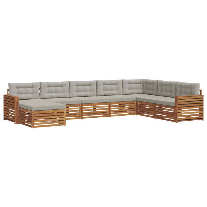 Seturi de canapele cu pernă 8 pcs Gri natural și deschis - WALTI WALTI