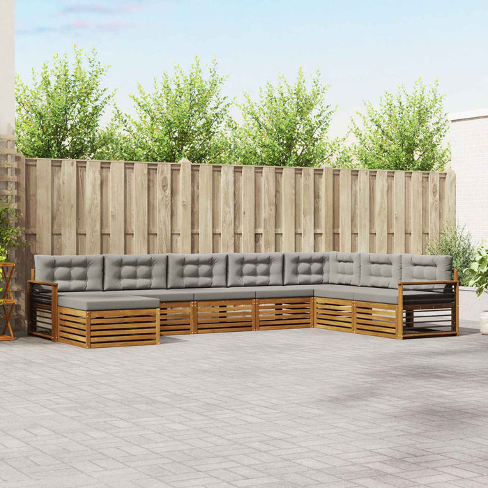 Seturi de canapele cu pernă 8 pcs Gri natural și deschis - WALTI WALTI