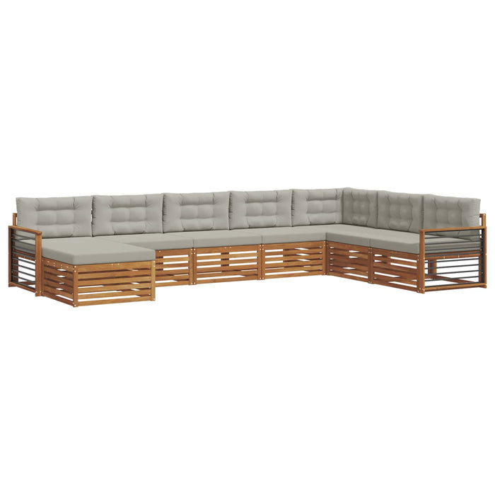 Seturi de canapele cu pernă 8 pcs Gri natural și deschis - WALTI WALTI