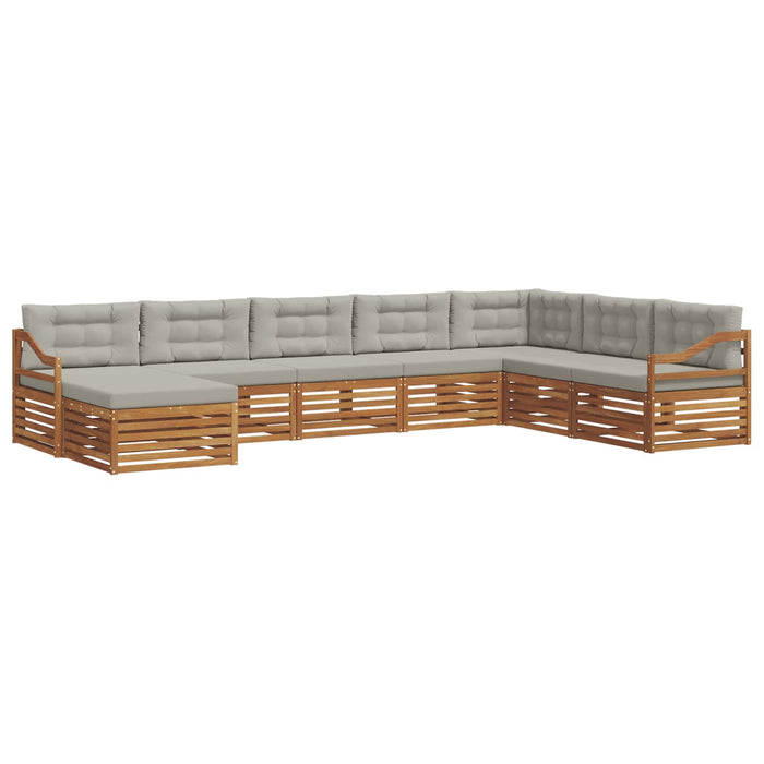 Seturi de canapele cu pernă 8 pcs Gri natural și deschis - WALTI WALTI