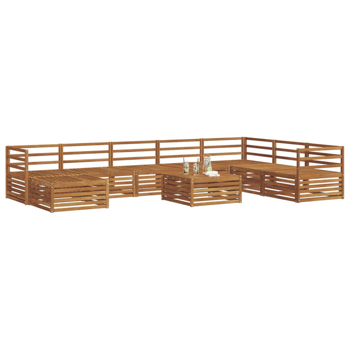 Set de canapele de exterior 9 pcs natural Lemn Solid de Acacia - WALTI WALTI
