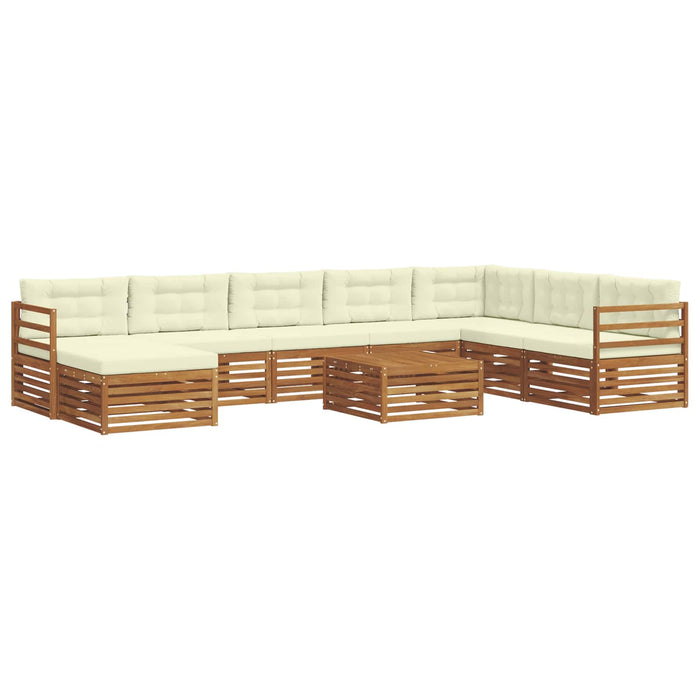 Set de canapele de exterior cu pernă 9 pcs Natural și Crem - WALTI WALTI