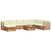 Set de canapele de exterior cu pernă 9 pcs Natural și Crem - WALTI WALTI