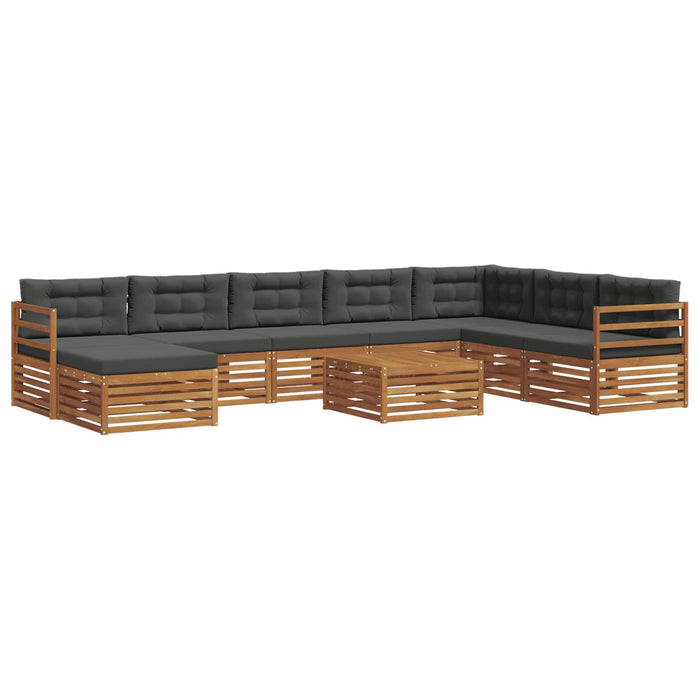 Set de canapele de exterior cu pernă 9 pcs Natural și Antracit - WALTI WALTI