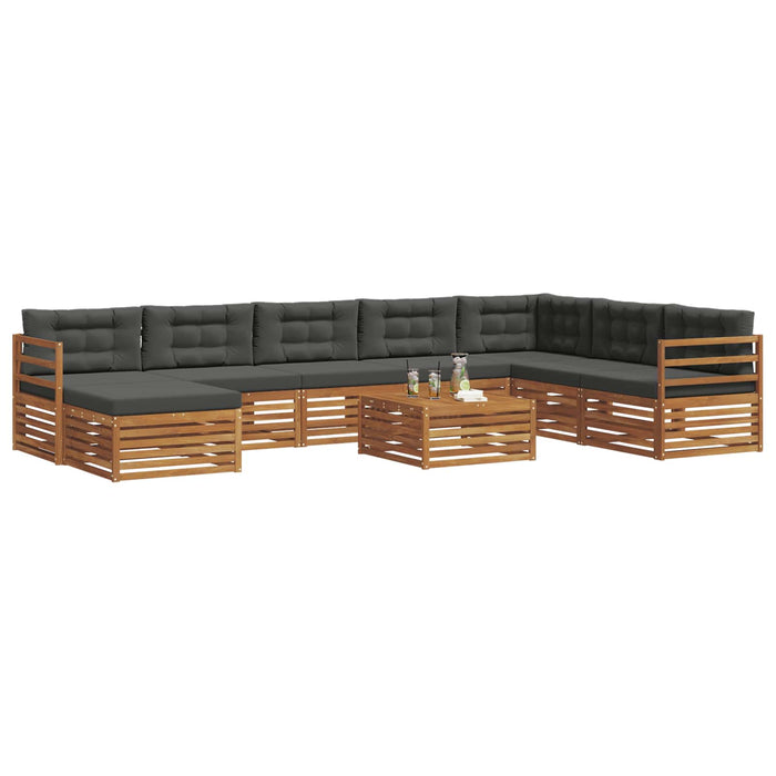 Set de canapele de exterior cu pernă 9 pcs Natural și Antracit - WALTI WALTI