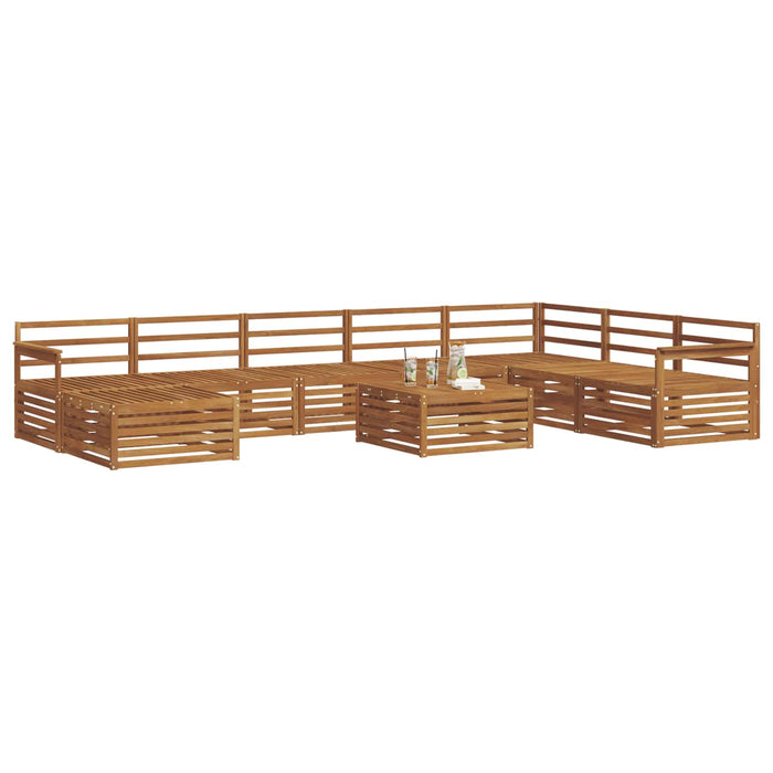 Set de canapele de exterior 9 pcs natural Lemn Solid de Acacia - WALTI WALTI