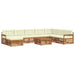 Set de canapele de exterior cu pernă 9 pcs Natural și Crem - WALTI WALTI