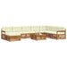 Set de canapele de exterior cu pernă 9 pcs Natural și Crem - WALTI WALTI