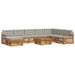 Set de canapele de exterior 9 pcs Gri natural și deschis - WALTI WALTI