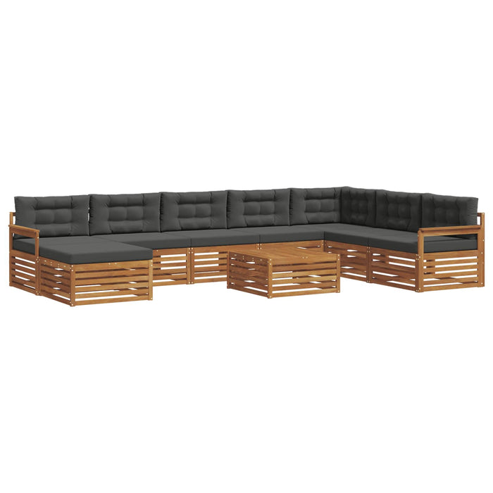 Set de canapele de exterior cu pernă 9 pcs Natural și Antracit - WALTI WALTI