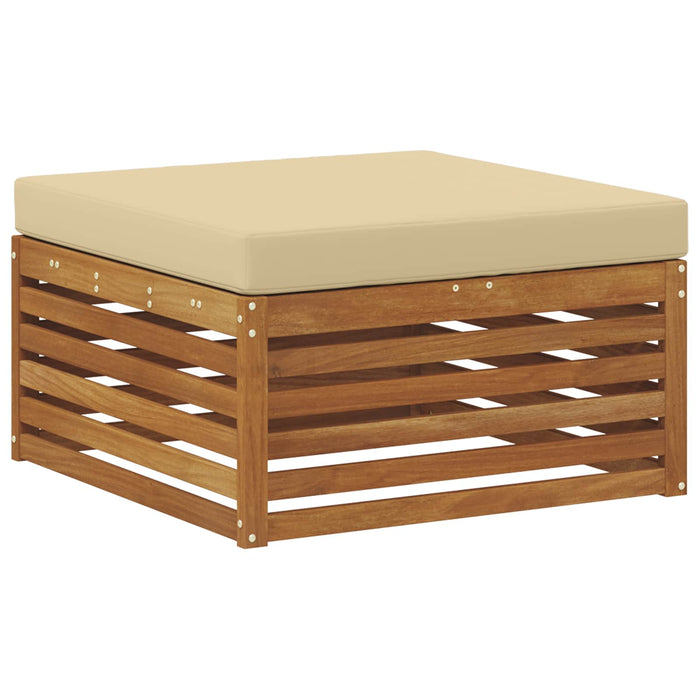 Set de canapele de exterior cu pernă 9 pcs Natural și Bej - WALTI WALTI