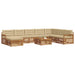 Set de canapele de exterior cu pernă 9 pcs Natural și Bej - WALTI WALTI