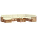 Set de canapele de exterior cu pernă 9 pcs Natural și Crem - WALTI WALTI