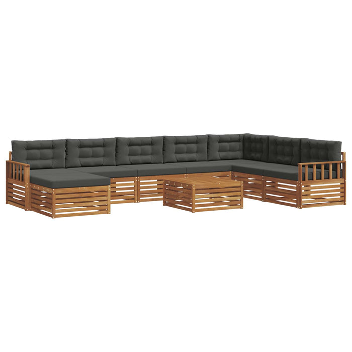 Set de canapele de exterior cu pernă 9 pcs Natural și Antracit - WALTI WALTI