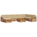 Set de canapele de exterior cu pernă 9 pcs Natural și Bej - WALTI WALTI