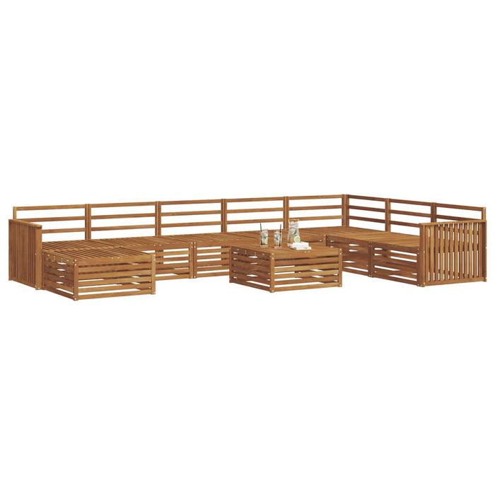 Set de canapele de exterior 9 pcs natural Lemn Solid de Acacia - WALTI WALTI