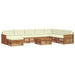 Set de canapele de exterior cu pernă 9 pcs Natural și Crem - WALTI WALTI