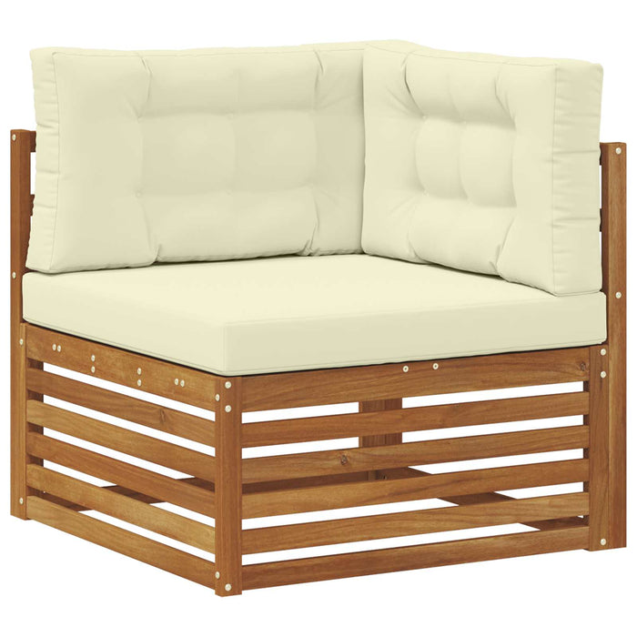 Set de canapele de exterior cu pernă 9 pcs Natural și Crem - WALTI WALTI