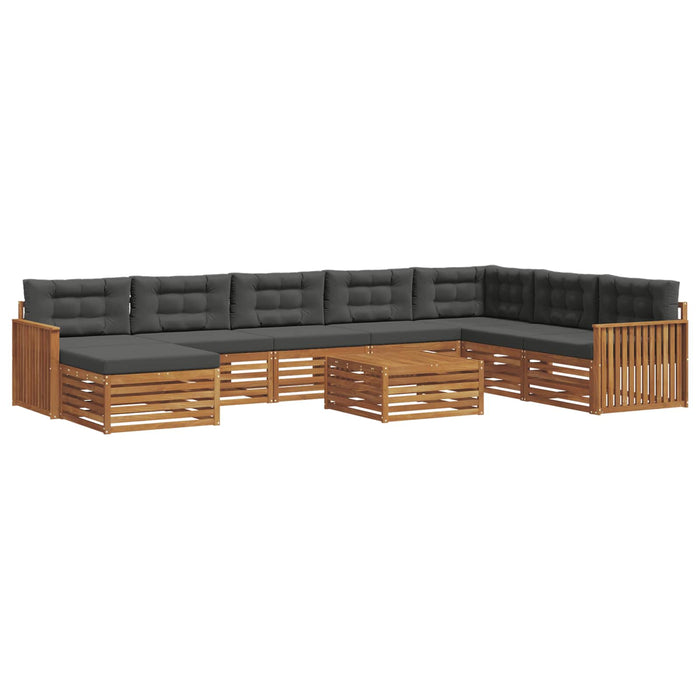 Set de canapele de exterior cu pernă 9 pcs Natural și Antracit - WALTI WALTI