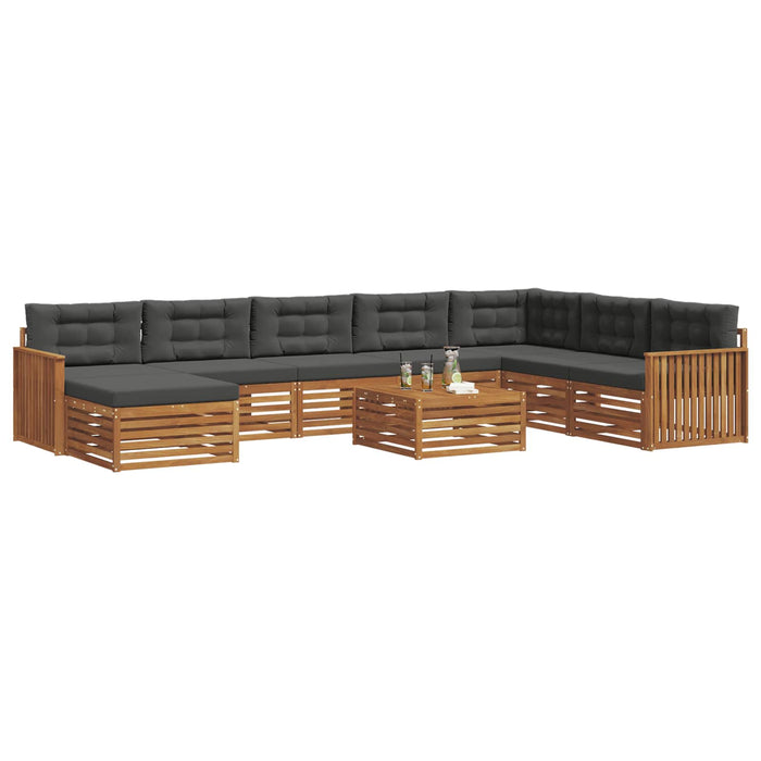 Set de canapele de exterior cu pernă 9 pcs Natural și Antracit - WALTI WALTI
