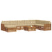 Set de canapele de exterior cu pernă 9 pcs Natural și Bej - WALTI WALTI