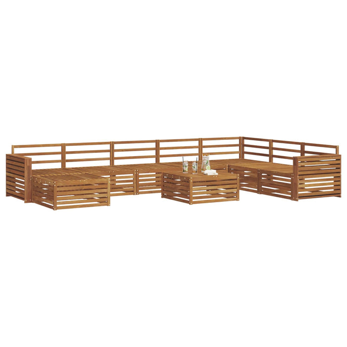 Set de canapele de exterior 9 pcs natural Lemn Solid de Acacia - WALTI WALTI