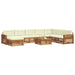 Set de canapele de exterior cu pernă 9 pcs Natural și Crem - WALTI WALTI