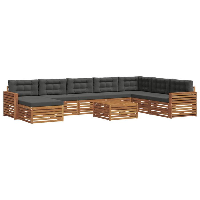Set de canapele de exterior cu pernă 9 pcs Natural și Antracit - WALTI WALTI