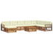 Set de canapele de exterior cu pernă 9 pcs Natural și Crem - WALTI WALTI