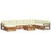 Set de canapele de exterior cu pernă 9 pcs Natural și Crem - WALTI WALTI