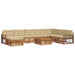 Set de canapele de exterior cu pernă 9 pcs Natural și Bej - WALTI WALTI
