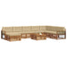 Set de canapele de exterior cu pernă 9 pcs Natural și Bej - WALTI WALTI