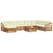Set de canapele de exterior cu pernă 9 pcs Natural și Crem - WALTI WALTI