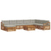 Set de canapele de exterior 9 pcs Gri natural și deschis - WALTI WALTI