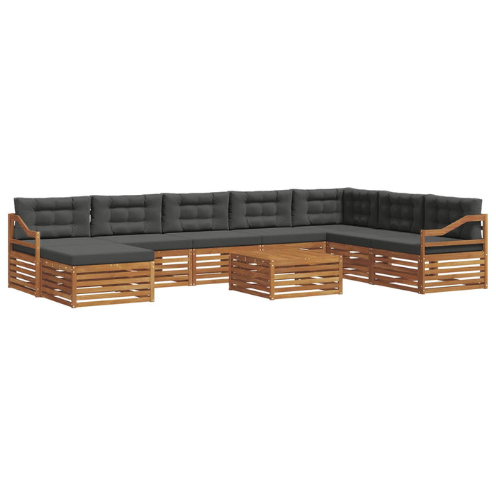 Set de canapele de exterior cu pernă 9 pcs Natural și Antracit - WALTI WALTI