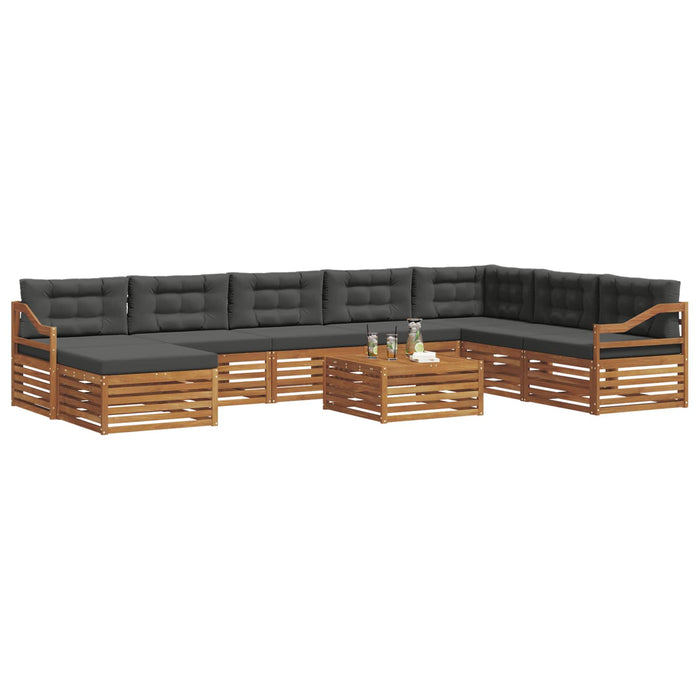 Set de canapele de exterior cu pernă 9 pcs Natural și Antracit - WALTI WALTI