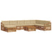 Set de canapele de exterior cu pernă 9 pcs Natural și Bej - WALTI WALTI