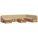 Set de canapele de exterior cu pernă 9 pcs Natural și Bej - WALTI WALTI