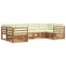 Seturi de canapele 6 pcs Natural și Crem Lemn Solid de Acacia - WALTI WALTI