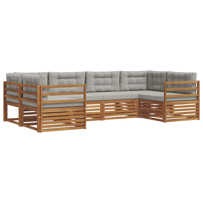 Seturi de canapele cu pernă 6 pcs Gri natural și deschis - WALTI WALTI