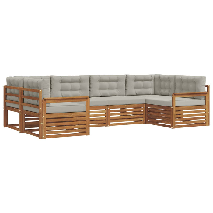 Seturi de canapele cu pernă 6 pcs Gri natural și deschis - WALTI WALTI