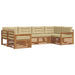 Seturi de canapele 6 pcs Natural și Bej Lemn Solid de Acacia - WALTI WALTI