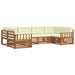 Seturi de canapele 6 pcs Natural și Crem Lemn Solid de Acacia - WALTI WALTI