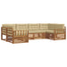 Seturi de canapele 6 pcs Natural și Bej Lemn Solid de Acacia - WALTI WALTI