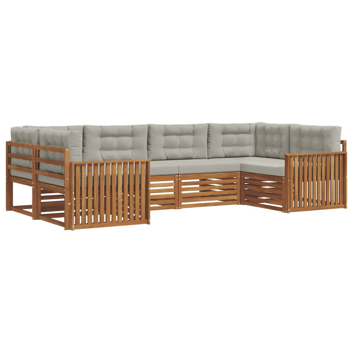 Seturi de canapele cu pernă 6 pcs Gri natural și deschis - WALTI WALTI